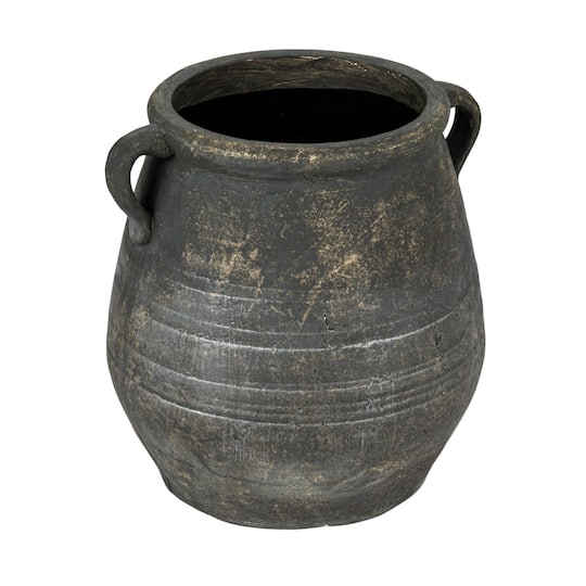 Hello Honey® 13.75" Whitewashed Terra Cotta Urn in Gray | Michaels®